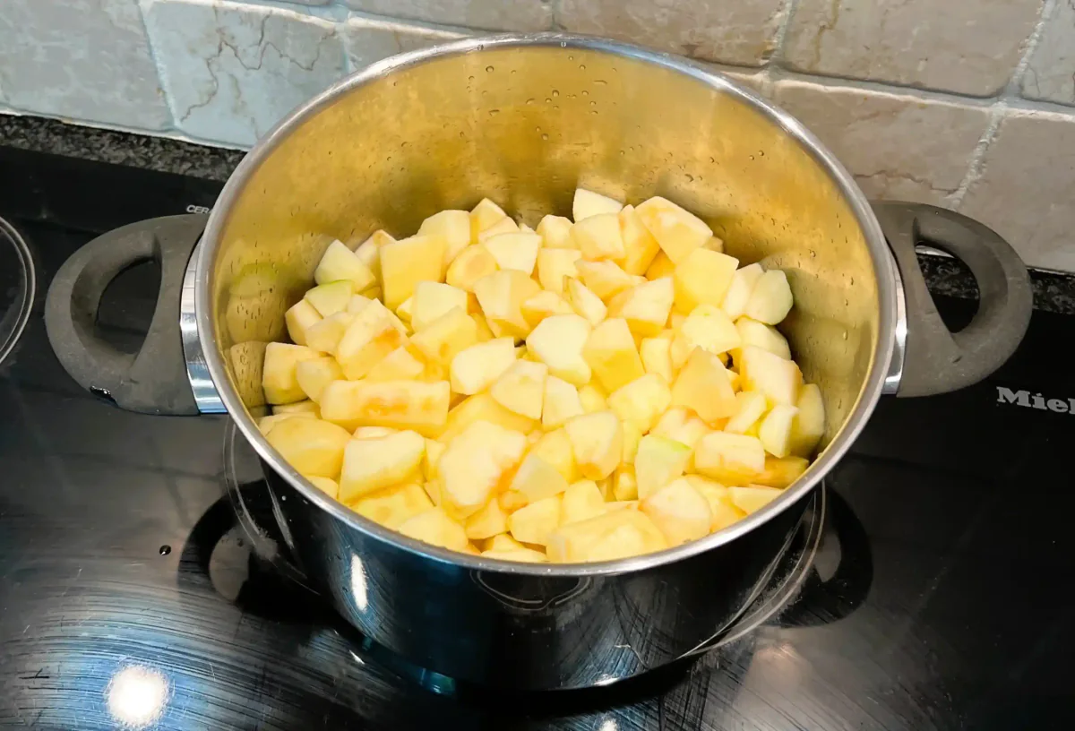 Making and freezing applesauce