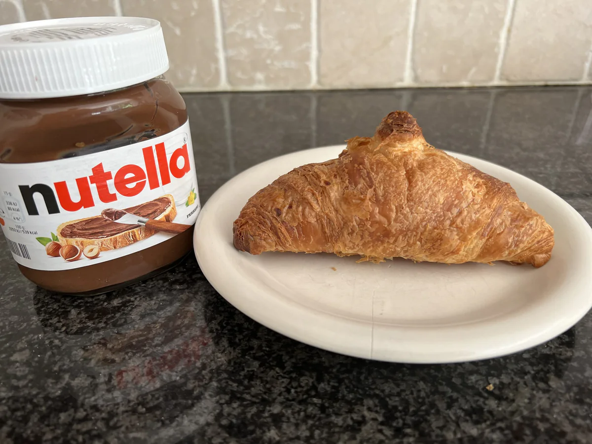 Croissant garni de Nutella