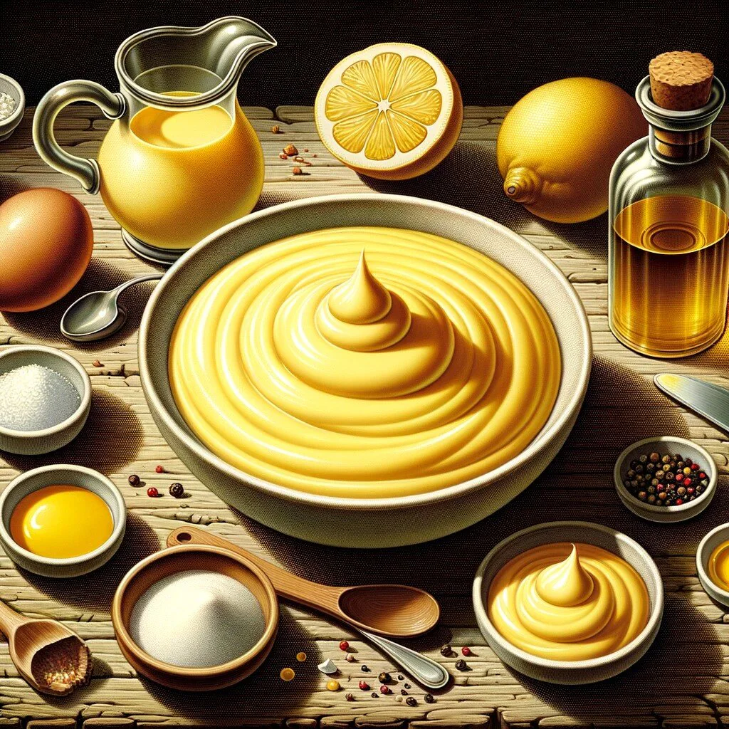 Sauce hollandaise aus Eigelb und geklärter Butter