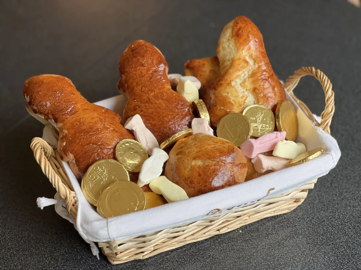 Klaaskoeken in einem Korb