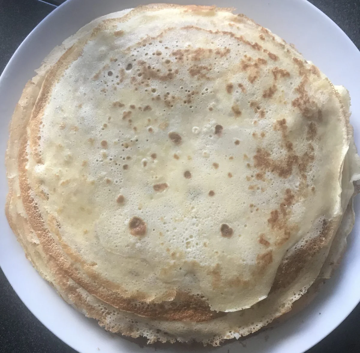 A stack of pancakes