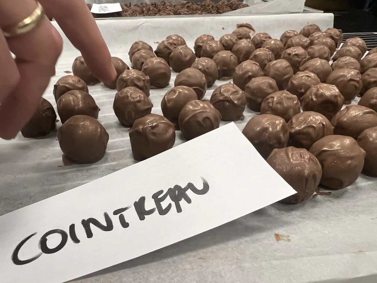 Trufas con ganache de Cointreau