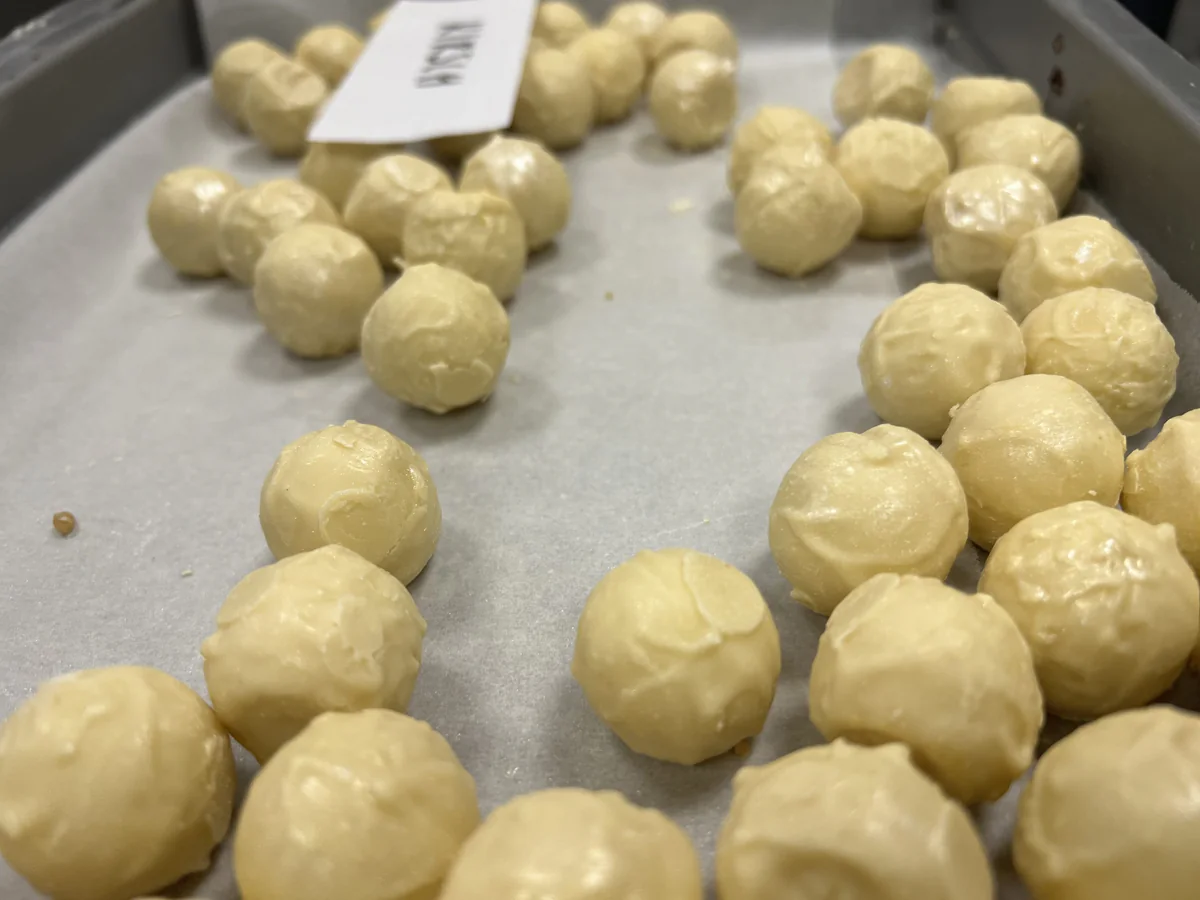 Truffles with kirsch ganache