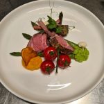 Sous-vide gebakken Lamskroon met een trio van puree