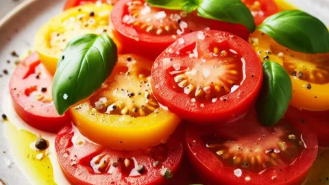 Salade de tomates rafraîchissante