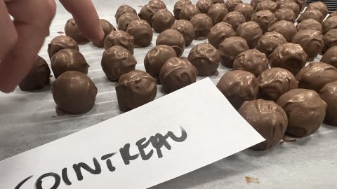 Truffles with ganache from Cointreau