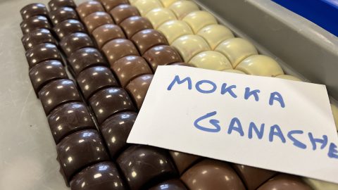 Chocolates with mocha ganache