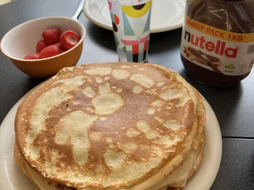 Pannenkoekenstapel met Nutella en Aardbei_result