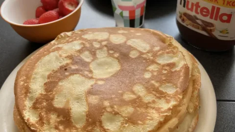 Pannenkoekenstapel met Nutella en Aardbei_result