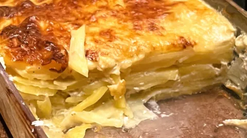 Gratin Dauphinois doormidden