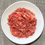 Rode bietenpuree - bovenaanzicht