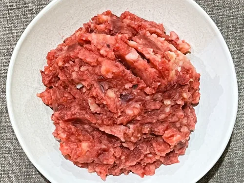 Rode bietenpuree - bovenaanzicht