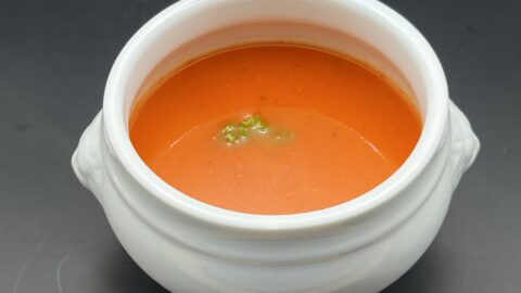 Paprikasoep met gegrilde paprika